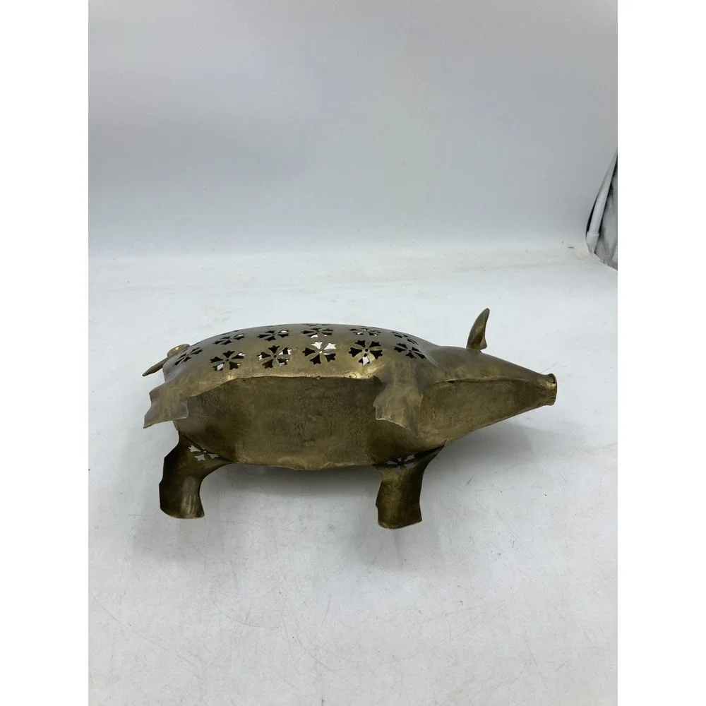 Vintage Pig Metal Tea Light Candle Holder Garden‎ Outdoor Patio